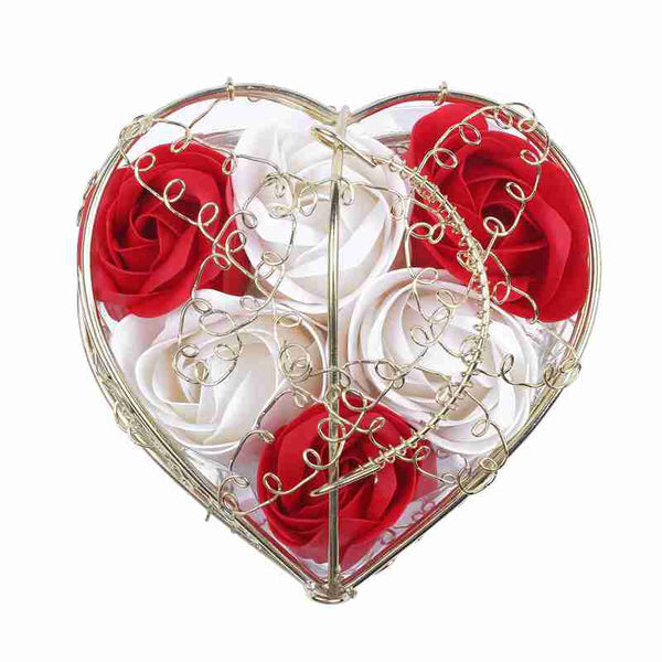 6Pcs Scented Rose Flower Petal Bath Body Soap Wedding Party Gift Home DIY D F7S2