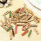 50 Pcs Cute Painted Wooden Mini Craft Pegs Cloth Photo Picture Hanging Spring Clips Clothespin