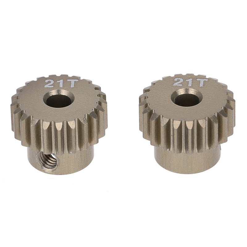 2Pcs 48DP 3.175mm 21T Motor Pinion Gear for RC Car Brushed Brushless Motor O1Q2