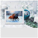 5D DIY diamond painting animal two horse embroidery stitch cross stitch dec