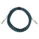 Zebra 3m Guitar Cable Cord for Guitar Mixer Amplifier Blue-Black
