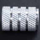 4pcs Car bikes Tire Valve Stems Cap Knurling Style for 8V1 US schrader valv W2F8