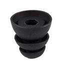 8pcs Three layer conical silicone Earbuds Cover medium Black I3I6