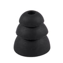 8pcs Three layer conical silicone Earbuds Cover medium Black I3I6