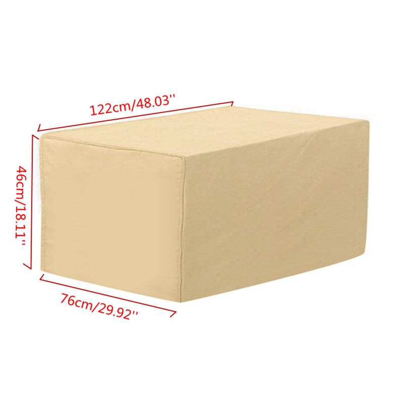 Rectangular Patio Coffee Side Table Chair Covers 48" Large Garden Outdoor Waterproof Furniture Protection