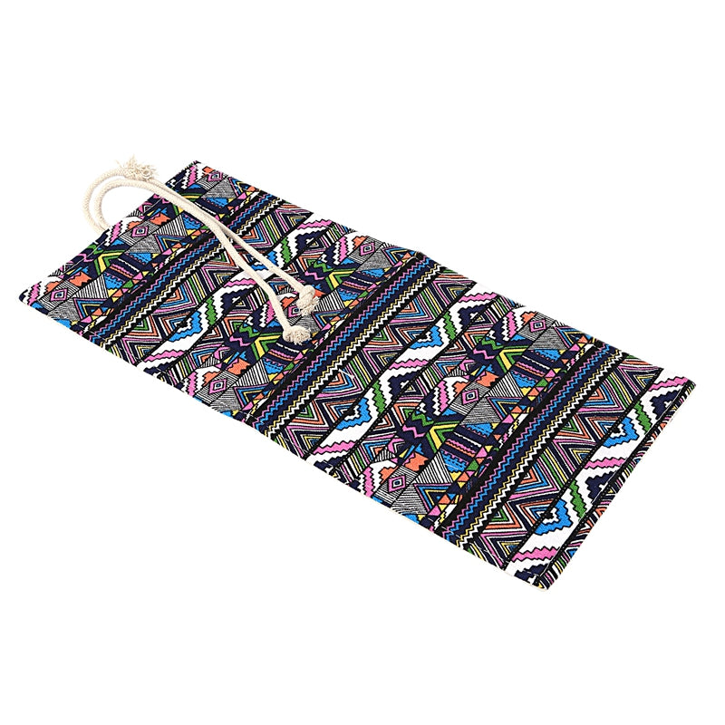 School Canvas Roll Pouch Pen Storage pecncil box 36 Holes National style X4Z7