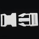 Plastic Side Quick Release Buckle Webbing Strap Clasp 25mm 5 Pcs White J5B9