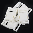 Plastic Side Quick Release Buckle Webbing Strap Clasp 25mm 5 Pcs White J5B9