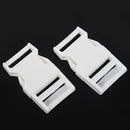 Plastic Side Quick Release Buckle Webbing Strap Clasp 25mm 5 Pcs White J5B9
