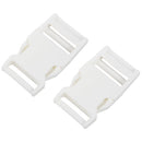 Plastic Side Quick Release Buckle Webbing Strap Clasp 25mm 5 Pcs White J5B9
