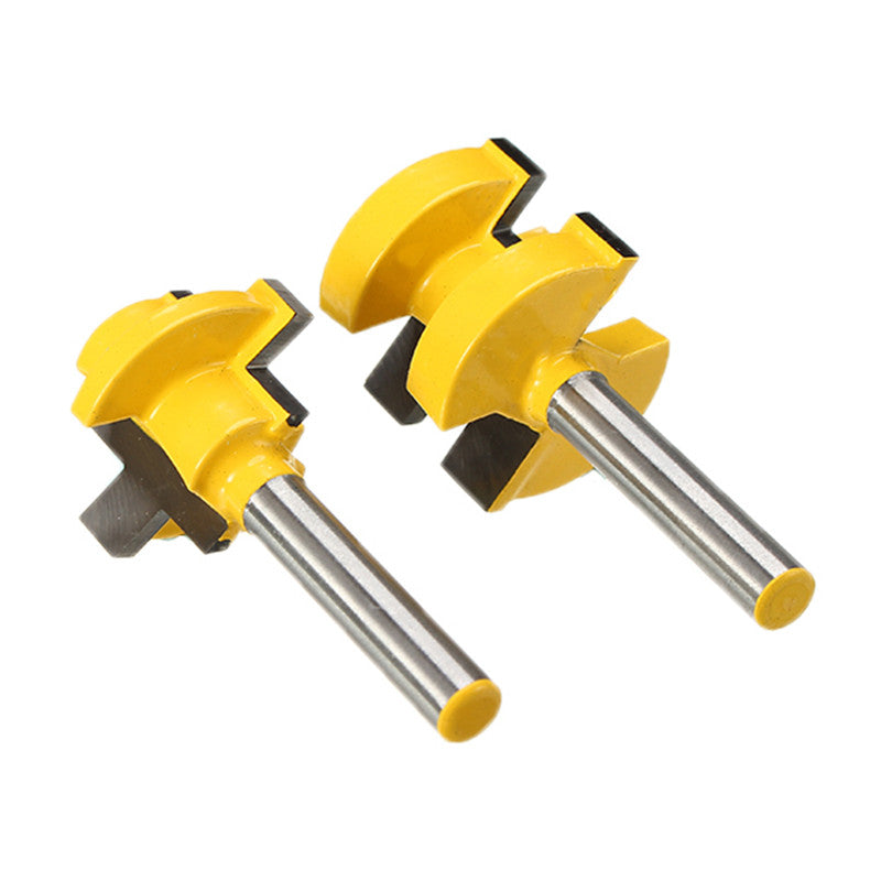 2pcs 6.35mm Tongue And Groove Router Bit Tenon Woodworking Cutter