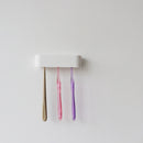 Happy Life White Toothbrush Holder Bathroom Organizer Wall Mounted Stand 3M Adhesive Smart Home Decorations from Xiaomi Youpin