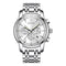 DOM 75PE Fashion Men Watch Chronograph Luminous Date Display Stainless Steel Strap Quartz Watch