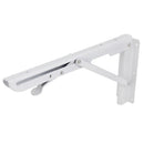 White Paint Metal Holder Bench Table Folding Shelf Bracket 29.5cmx15cm A9H7