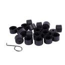 20pcs 17mm Black Plastic Wheel Nut Bolt Caps Covers Replacement Repair