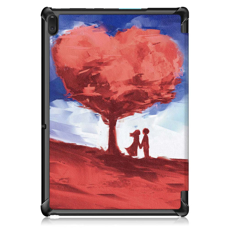 Tri-Fold Printing Tablet Case Cover for Lenovo Tab E 10 Tablet - Love Tree