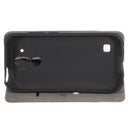 For Doogee S40 Case Bakeey Flip Foldable Canvas PU Leather Full Body Protective Case with Card Slot