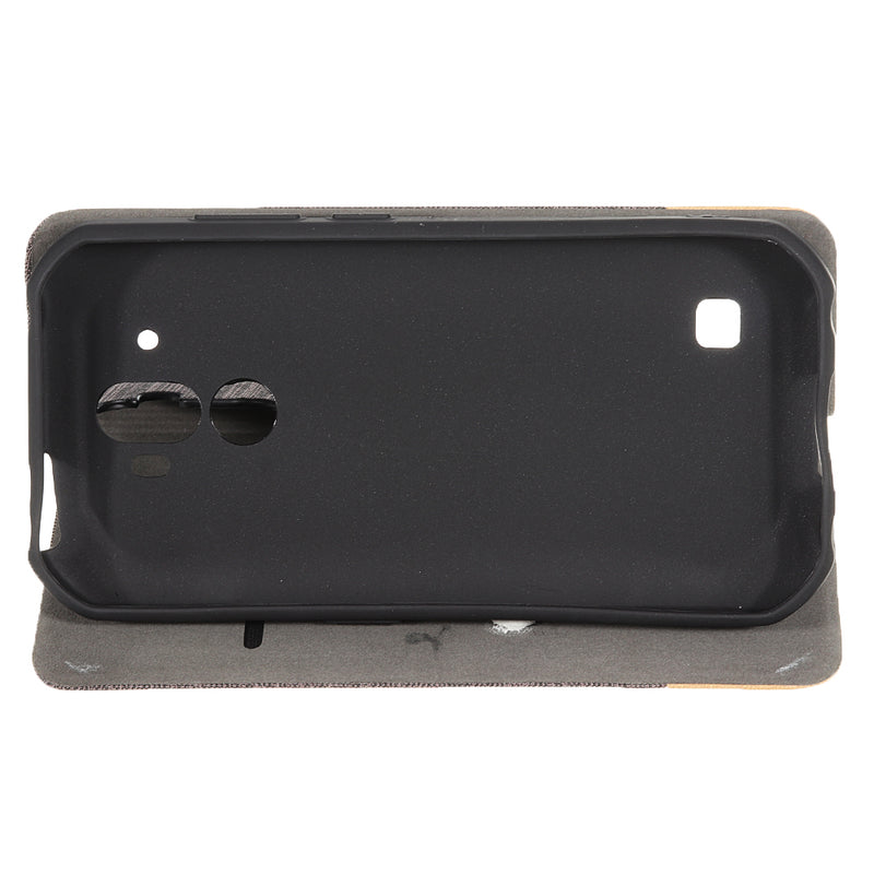 For Doogee S40 Case Bakeey Flip Foldable Canvas PU Leather Full Body Protective Case with Card Slot