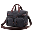 4 Styles Canvas Convertible Backpack Briefcase Multi-Pocket Laptop Bag Messenger Shoulder Bag