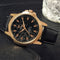 YAZOLE 346 Fashion Men Quartz Watch Casual Leather Strap Watch