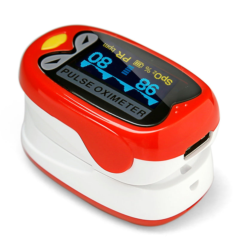 BOXYM LED Child Kids Infant Finger Pulse Oximeter Medical Pediatric Portable SpO2 Blood Oxygen Monitor
