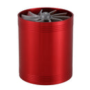 Double Turbine Turbo Charger Air Intake Gas Fuel Saver Fan for Car (red) O1F6