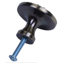 Flower Print Copper Tone Round Metallic Cabinet Door Drawer Pull Knob D3K1
