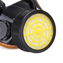 Dual Cartridge Gas Mask Eye Goggle Face Guard Protective Filter Respiratory Tool
