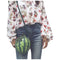 Fruit Green Watermelon Print Round Bag Shoulder Cross Body Cosmetic Makeup  P1I7