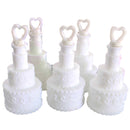 24 White Wedding Cake Bubble Favours - NEW M8U8