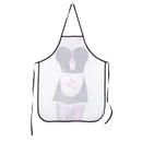 Fully Adjustable French Maid Apron, White, One Size Fits Most