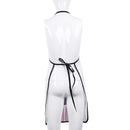 Fully Adjustable French Maid Apron, White, One Size Fits Most D7A4