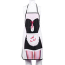 Fully Adjustable French Maid Apron, White, One Size Fits Most D7A4