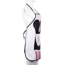 Fully Adjustable French Maid Apron, White, One Size Fits Most D7A4