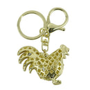 Rooster Sparkling Rhinestone Keychain Crystal Handbag Charm Key Chain (Purp