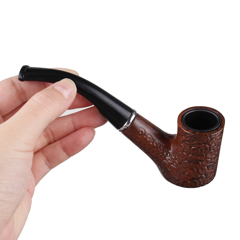 Cloud Wave Wooden Pipes Old-fashioned Flat-mouth Wood Tool without Pipe Rack