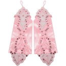Women' Flora Short Wedding Dress Glove Fingerless Elegant Gloves for Bride  X5F9