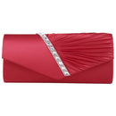 Ladies Diamond Ruffle Party Prom Bridal Evening Envelope Clutch Bag, LY6682 Y8D6