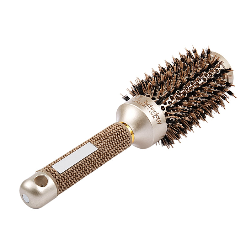 Round Barrel Hair Brush with Simulation Boar Bristle, for Hair Drying, Styl O7R7
