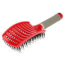 comb Hair Brush Curved Hairbrush for Thick Hair Red