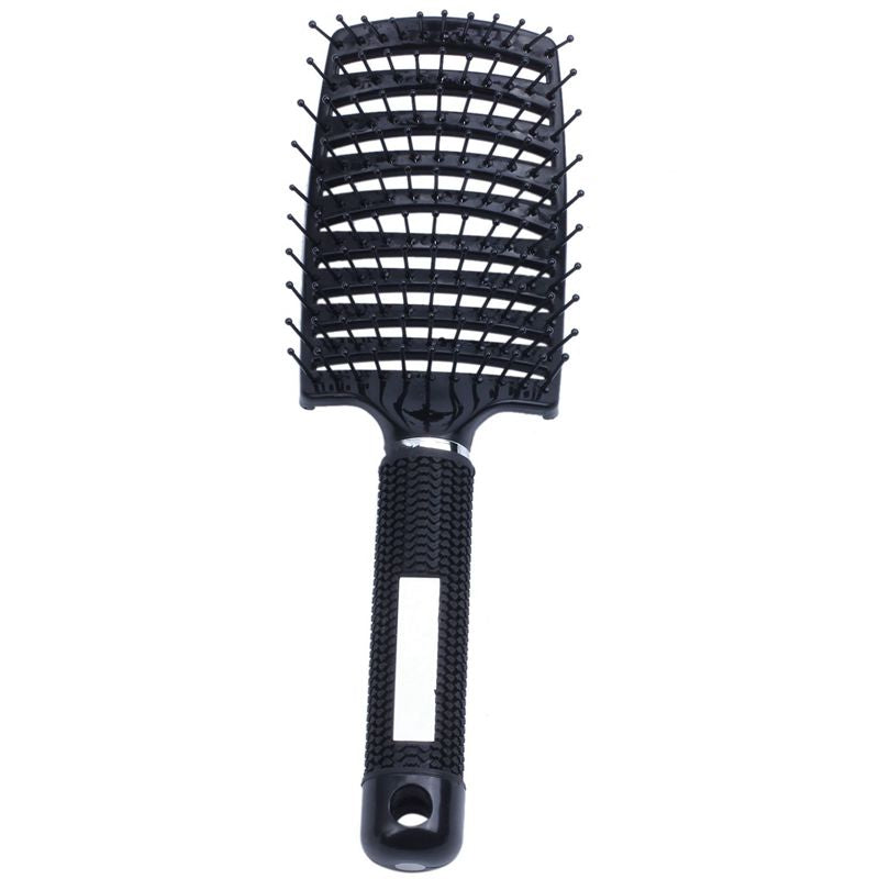 Vented Styling Hair comb Detangling Thick Hair Massage Brush Black V3W4