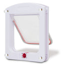 4 Way Locking Pet Door Waterproof Small Dog Cat Door Window Screen Panel Security Flap Door Pet Cage for Interior Doors