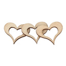 50x Wooden Heart Shaped Slice Discs for DIY Crafts Mini Ornament Wedding De