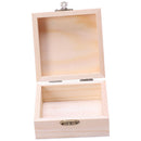 Unfinished Wooden Jewel Box Case for Kid's DIY Craft Woodworking Toys Art S