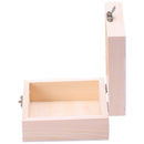 Unfinished Wooden Jewel Box Case for Kid's DIY Craft Woodworking Toys Art S
