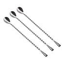12 Inches Stainless Steel Mixing Spoon, Spiral Pattern Bar Cocktail Shaker SS5R5