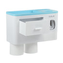 Wall Mount Adsorption Toothbrush Holder Inverted Cups with Toothpaste Squeezer