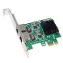SSU 8120-T2 2 Port 1000Mbps Gigabit Ethernet PCI-E Network Card PCI Express RJ45 LAN Adapter Expansion Card for Desktop PC