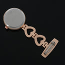 Ladies Heart Steel Crystal Nurse Doctor Paramedic Tunic Brooch Quartz FOB P Q4X3