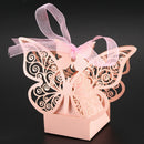 50pcs Butterfly Wedding Favour Box Birthday Party Gifts Candy Boxes (Pink) V3V9